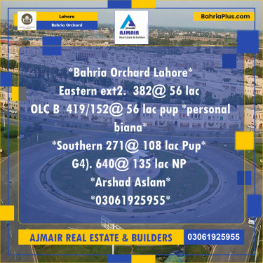 Residential Plot for Sale in Bahria Orchard, Lahore - (BP-216626)