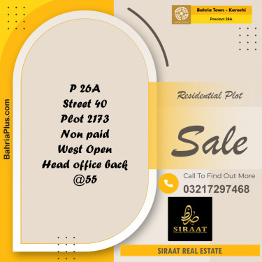 125 Sq. Yards Residential Plot for Sale in Precinct 26A -  Bahria Town, Karachi - (BP-216673)