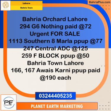 Residential Plot for Sale in Bahria Town, Lahore - (BP-216690)