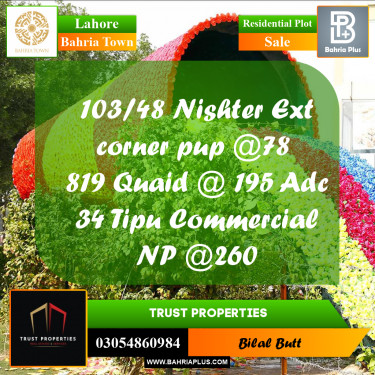 Residential Plot for Sale in Bahria Town, Lahore - (BP-216757)