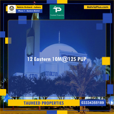 10 Marla Residential Plot for Sale in Phase 1 - Eastern District -  Bahria Orchard, Lahore - (BP-216819)