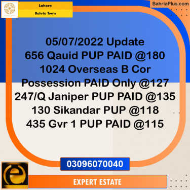 10 Marla Residential Plot for Sale in Bahria Town, Lahore - (BP-216932)