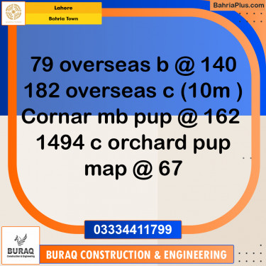 Residential Plot for Sale in Bahria Town, Lahore - (BP-217019)