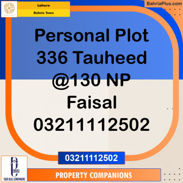 Residential Plot for Sale in Bahria Town, Lahore - (BP-217033)