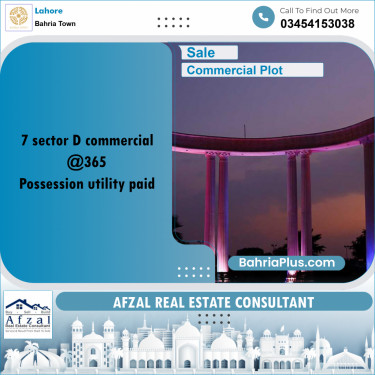 Commercial Plot for Sale in Bahria Town, Lahore - (BP-217115)