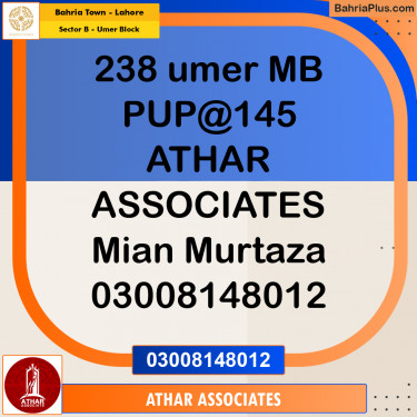 8 Marla Residential Plot for Sale in Sector B - Umer Block -  Bahria Town, Lahore - (BP-217137)