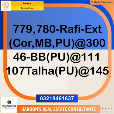 Residential Plot for Sale in Bahria Town, Lahore - (BP-217165)