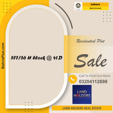 Residential Plot for Sale in Bahria Orchard, Lahore - (BP-217170)
