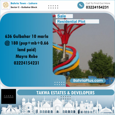 Residential Plot for Sale in Sector C - Gulbahar Block -  Bahria Town, Lahore - (BP-217302)