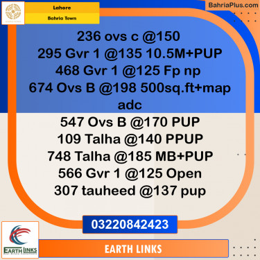 10 Marla Residential Plot for Sale in Bahria Town, Lahore - (BP-217362)
