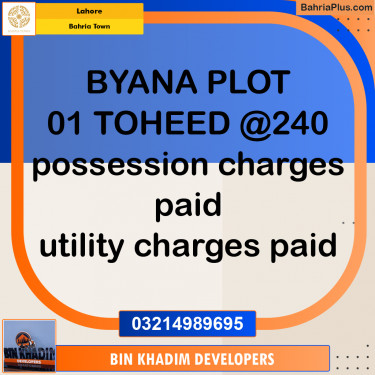 Residential Plot for Sale in Bahria Town, Lahore - (BP-217482)