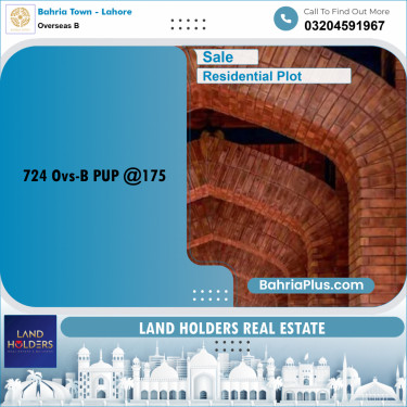 10 Marla Residential Plot for Sale in Overseas B -  Bahria Town, Lahore - (BP-217496)