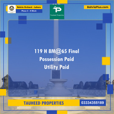 8 Marla Residential Plot for Sale in Phase 2 - H Block -  Bahria Orchard, Lahore - (BP-217505)
