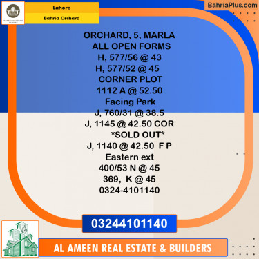 Residential Plot for Sale in Bahria Orchard, Lahore - (BP-217613)