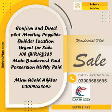 Residential Plot for Sale in Bahria Town, Lahore - (BP-217622)