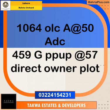 Residential Plot for Sale in Bahria Orchard, Lahore - (BP-217665)