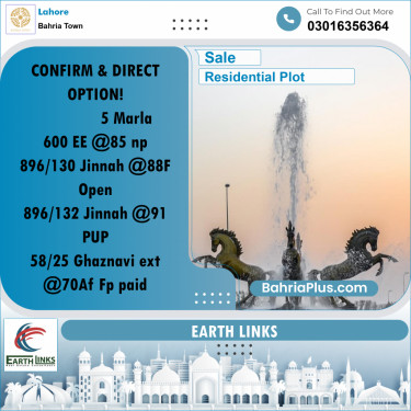 Residential Plot for Sale in Bahria Town, Lahore - (BP-217743)
