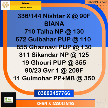 Residential Plot for Sale in Bahria Town, Lahore - (BP-217790)