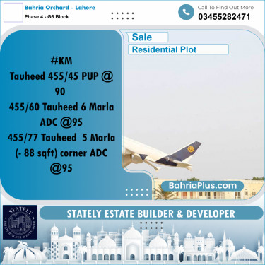 Residential Plot for Sale in Phase 4 - G6 Block -  Bahria Orchard, Lahore - (BP-217795)