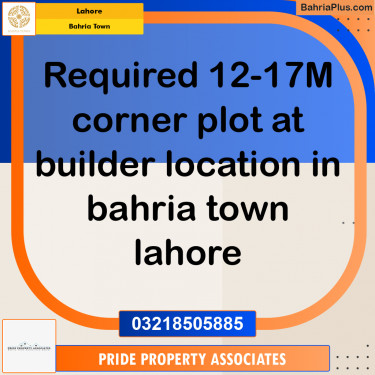 Residential Plot for Sale in Bahria Town, Lahore - (BP-217850)