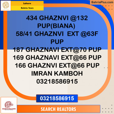 Residential Plot for Sale in Bahria Town, Lahore - (BP-217920)