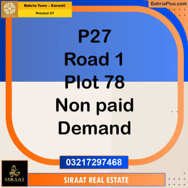 125 Sq. Yards Residential Plot for Sale in Precinct 27 -  Bahria Town, Karachi - (BP-218008)