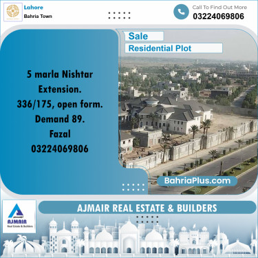 Residential Plot for Sale in Bahria Town, Lahore - (BP-218059)