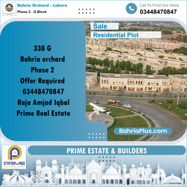 5 Marla Residential Plot for Sale in Phase 2 - G Block -  Bahria Orchard, Lahore - (BP-218192)