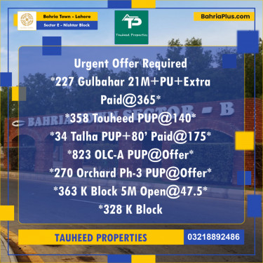 5 Marla Residential Plot for Sale in Sector E - Nishtar Block -  Bahria Town, Lahore - (BP-218257)