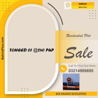 Residential Plot for Sale in Bahria Town, Lahore - (BP-218273)