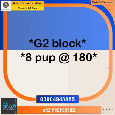Residential Plot for Sale in Phase 4 - G2 Block -  Bahria Orchard, Lahore - (BP-218303)