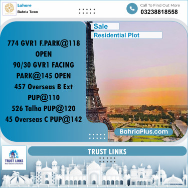 Residential Plot for Sale in Bahria Town, Lahore - (BP-218306)