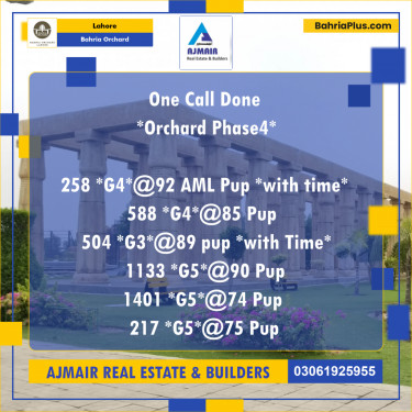 Residential Plot for Sale in Bahria Orchard, Lahore - (BP-218313)