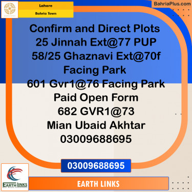 Residential Plot for Sale in Bahria Town, Lahore - (BP-218466)