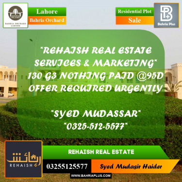 Residential Plot for Sale in Bahria Orchard, Lahore - (BP-218478)
