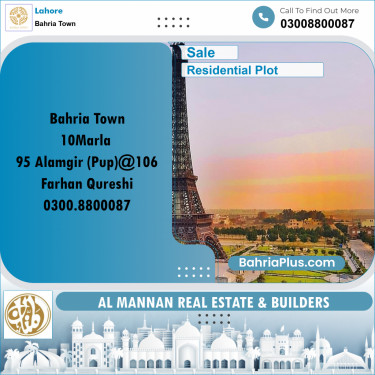 Residential Plot for Sale in Bahria Town, Lahore - (BP-218506)