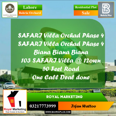 Residential Plot for Sale in Bahria Orchard, Lahore - (BP-218653)