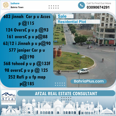 Residential Plot for Sale in Bahria Town, Lahore - (BP-218679)