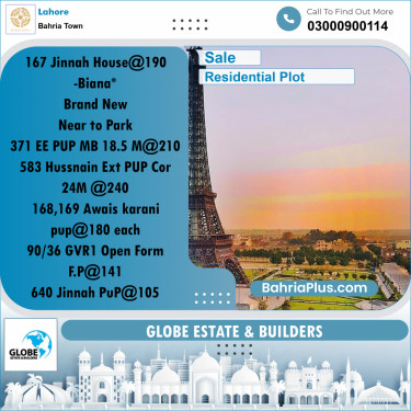 Residential Plot for Sale in Bahria Town, Lahore - (BP-218703)