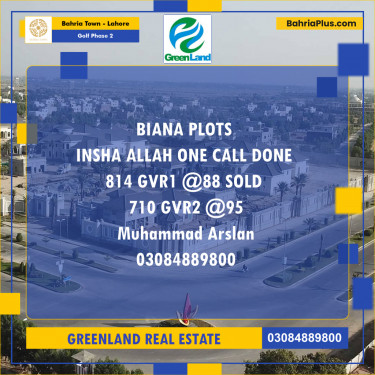 10 Marla Residential Plot for Sale in Golf Phase 2 -  Bahria Town, Lahore - (BP-218785)