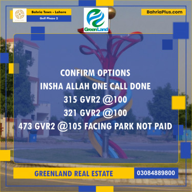 10 Marla Residential Plot for Sale in Golf Phase 2 -  Bahria Town, Lahore - (BP-218801)