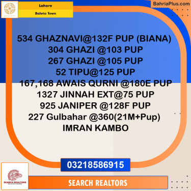 Residential Plot for Sale in Bahria Town, Lahore - (BP-218845)