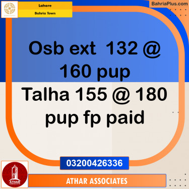Residential Plot for Sale in Bahria Town, Lahore - (BP-218930)