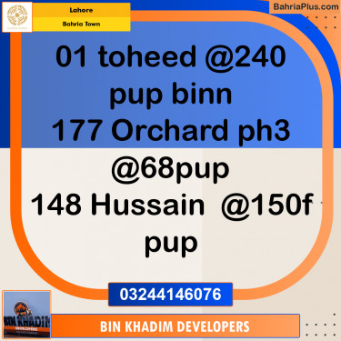 Residential Plot for Sale in Bahria Town, Lahore - (BP-218932)