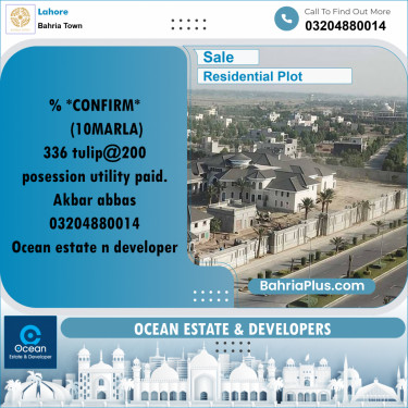 Residential Plot for Sale in Bahria Town, Lahore - (BP-218968)