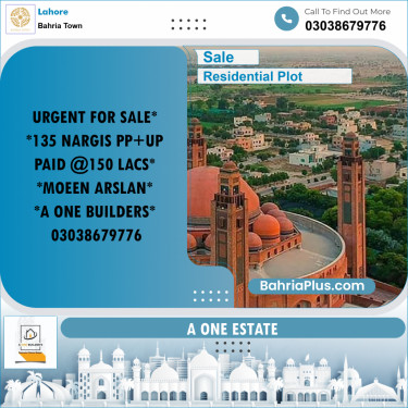 Residential Plot for Sale in Bahria Town, Lahore - (BP-218978)