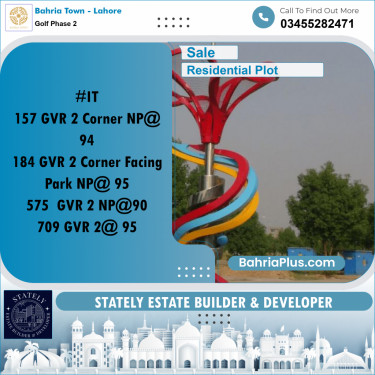 Residential Plot for Sale in Golf Phase 2 -  Bahria Town, Lahore - (BP-219065)