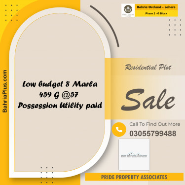 8 Marla Residential Plot for Sale in Phase 2 - G Block -  Bahria Orchard, Lahore - (BP-219092)