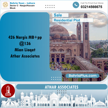 10 Marla Residential Plot for Sale in Sector C - Nargis/Hussain Block -  Bahria Town, Lahore - (BP-219139)