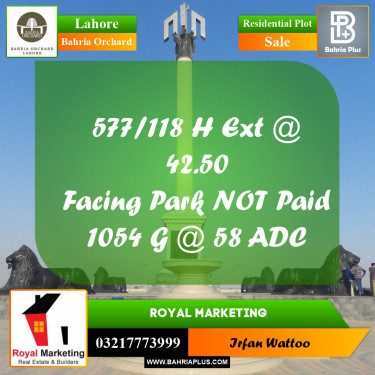 Residential Plot for Sale in Bahria Orchard, Lahore - (BP-219204)